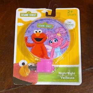 (J54) Sesame Street Elmo and Abby LED Night Light - Red and Pink